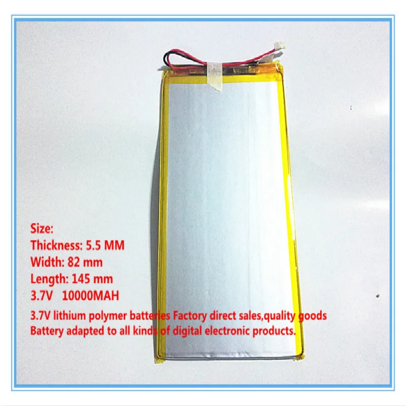 

Free shipping 3.7 V 10000 mah tablet battery brand tablet gm lithium polymer battery 5582145