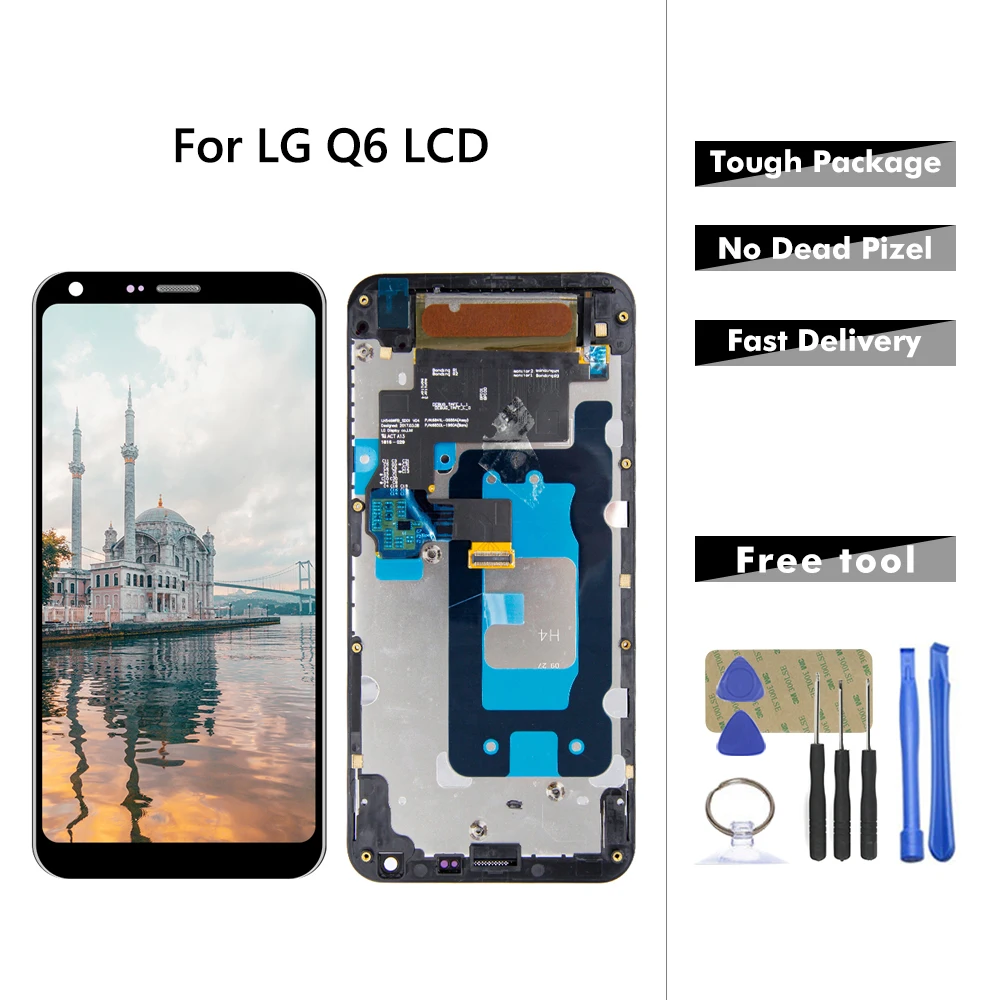 5 'ɺmoled ЖК-дисплей для LG-Q6 LG-M700 M700 M700A US700 M700H M703 M700Y дисплей + кодирующий