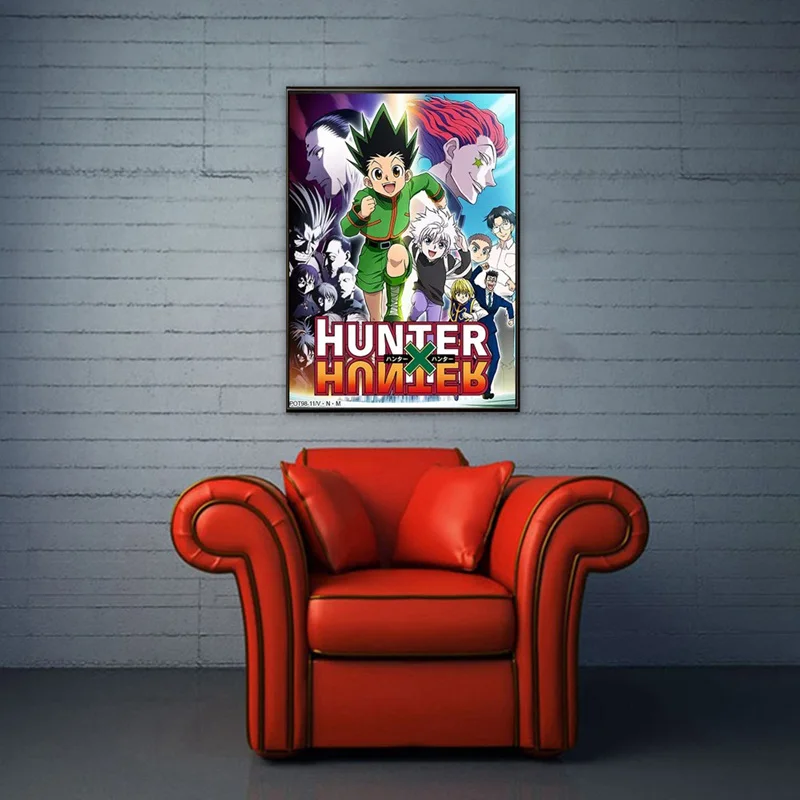 

Japanese Anime Hunter x Hunter Poster Classic Silk Poster Pictures Modern for Living Room Frame Wall Art Home Decor