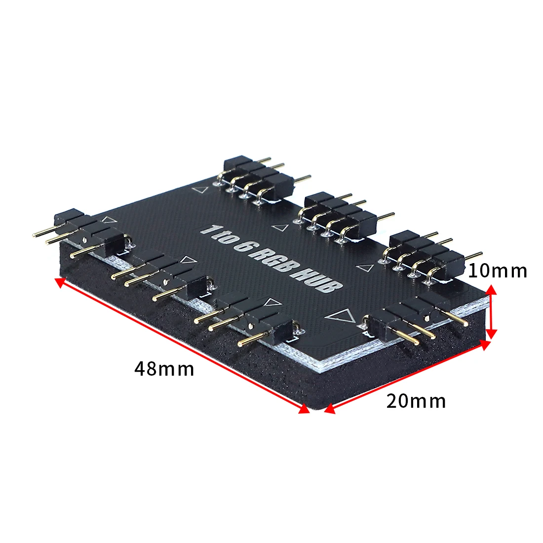 5 в 3Pin / 12 В 4-контактный компьютер материнская плата от 1 до 6 RGB вентилятор