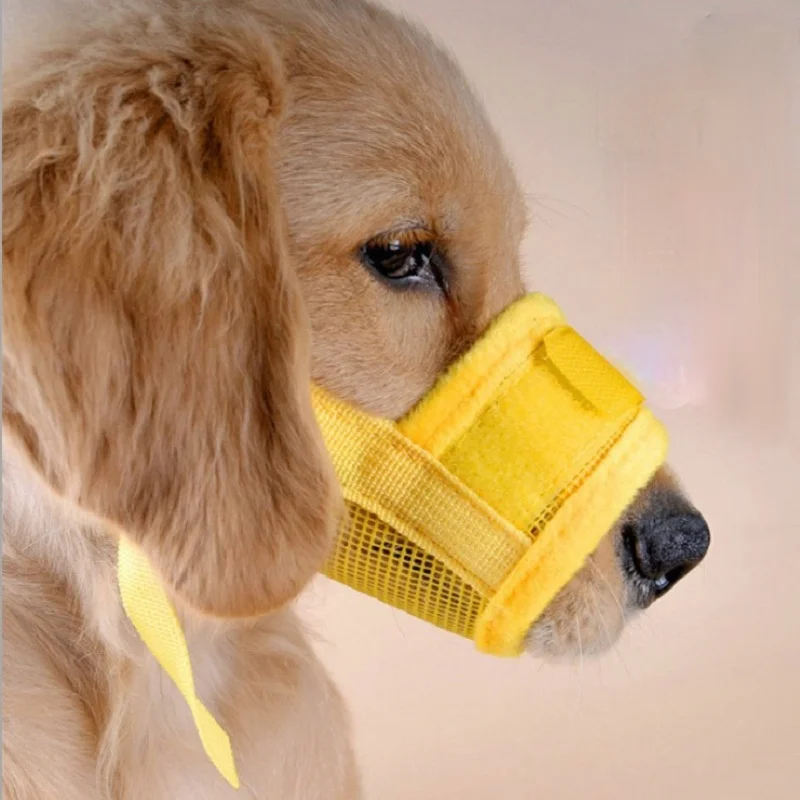 كلب قابل للتعديل قناع شبكة تنفس zzles صغير كبير الكلب الفم كمامة مكافحة النباح لدغة مضغ 1 قطعة