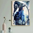 Хэллоуин ведьма настенный Принт Холст Картина на стену гостинойспальни украшение дома