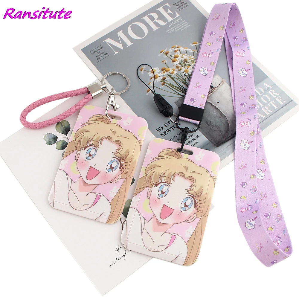 Ransitute R1605 Kawaii Луна и девочек с рисунком в стиле аниме талреп держатель для карт