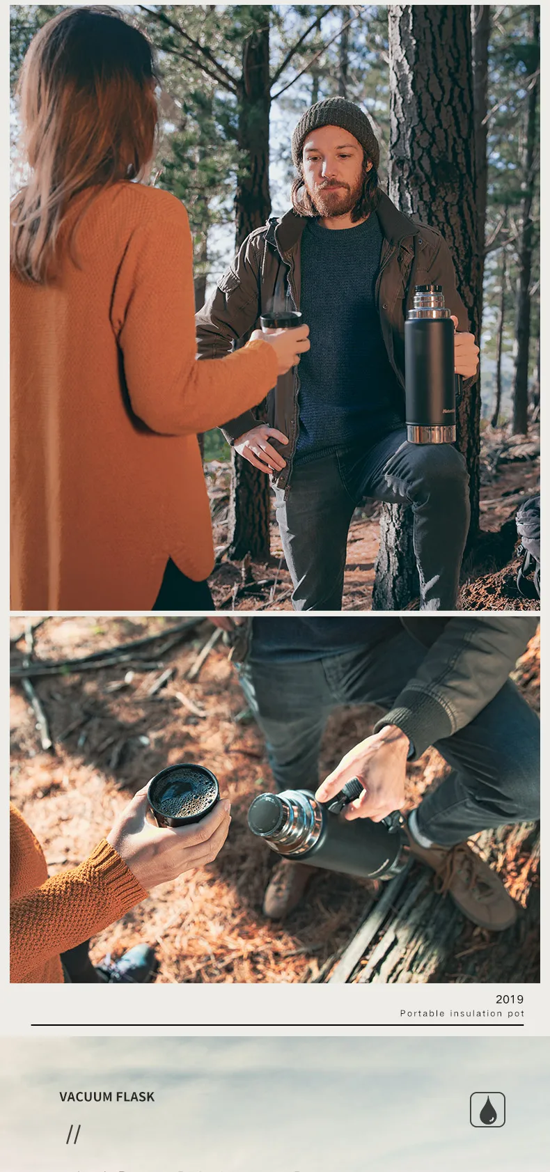 NatureHike 1.2L наружная двухслойная Вакуумная бутылка из нержавеющей стали, спортивные бутылки, вакуумная колба для кемпинга, термальная бутылка для воды