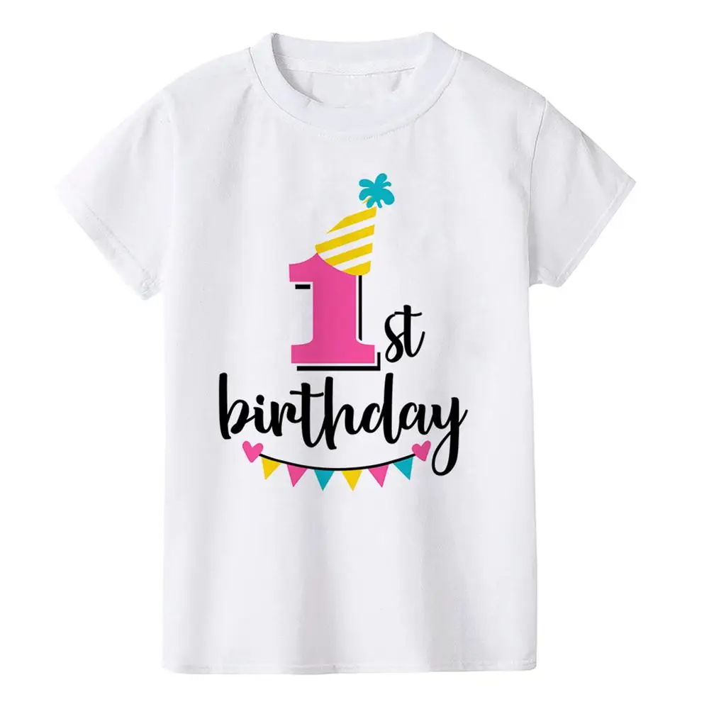 

Kids Birthday Tshirt Funny Birthday Number 1-8 Print Toddler Baby Boy Girl T-shirt Summer Fashion Children Party T Shirt Clothes