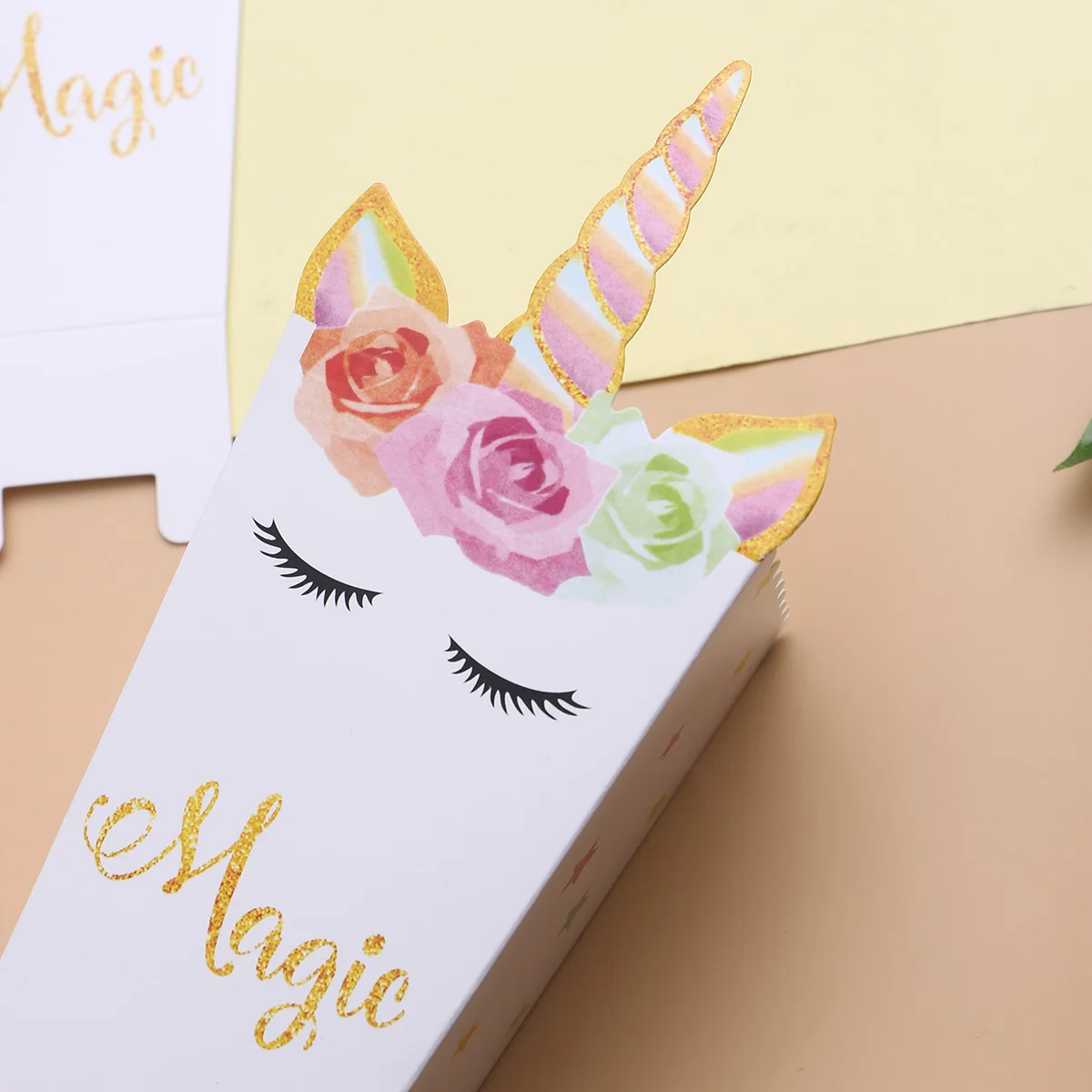 36 шт. мультяшный Радужный Единорог попкорн мешочки принадлежности для праздника