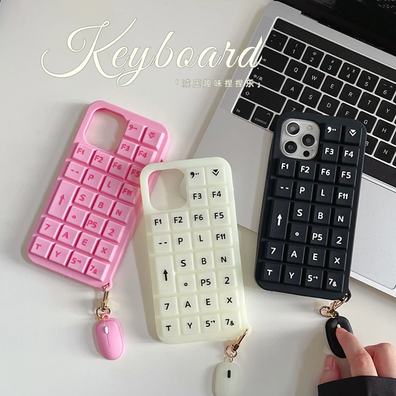 

Мягкий силиконовый чехол с клавиатурой для iPhone 13 12 11 Pro Max X Xr Xs Max 7 8 Puls SE 2