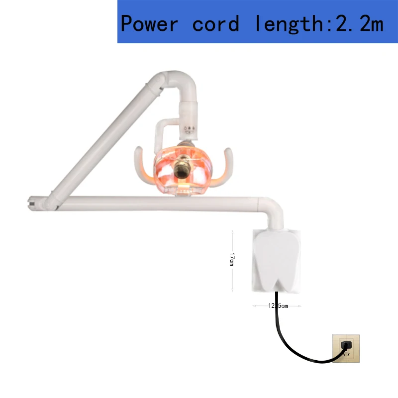 

1set Dental operation lighting+Wall-Mounted LED Oral Light Arm For Pet Shop Beauty Tattoo Lamp Surgical Shadowless lamp