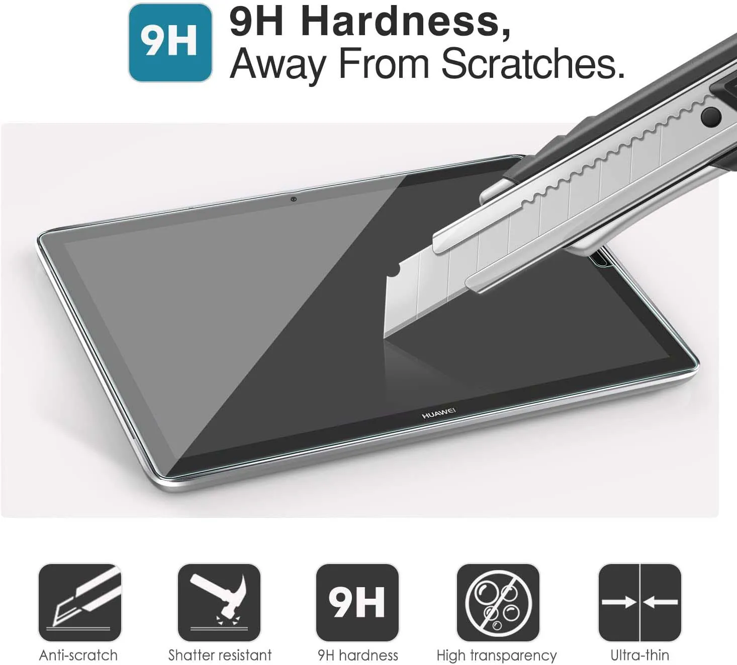 

Tablet Tempered Glass Screen Protector Cover for Huawei MediaPad M5 10.8 Inch Full Coverage Anti-Scratch Explosion-Proof Screen