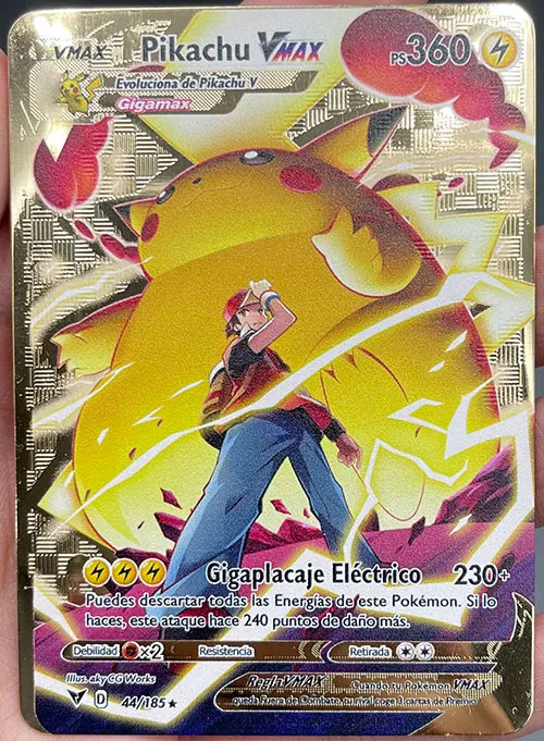 2022 New Spanish Version Pokemon Metal Cards VSTAR Vmax DIY Card Pikachu Charizard Golden Kids Gift Game Collections | Игрушки и хобби