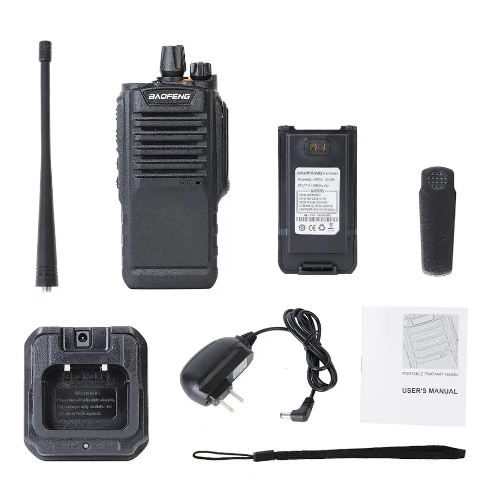 2 шт BAOFENG BF-9700 IP67 Водонепроницаемый 8 Вт 2800 мАч высокой Мощность иди и болтай Walkie