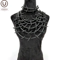 ukebay new gothic pendant necklaces women punk sweater chains 3 necklaces strange jewelry handmade rubber jewelry torques rope