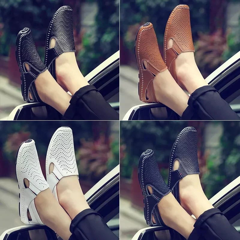 Осенняя обувь мужские лоферы без шнуровки на плоской подошве уличные кроссовки