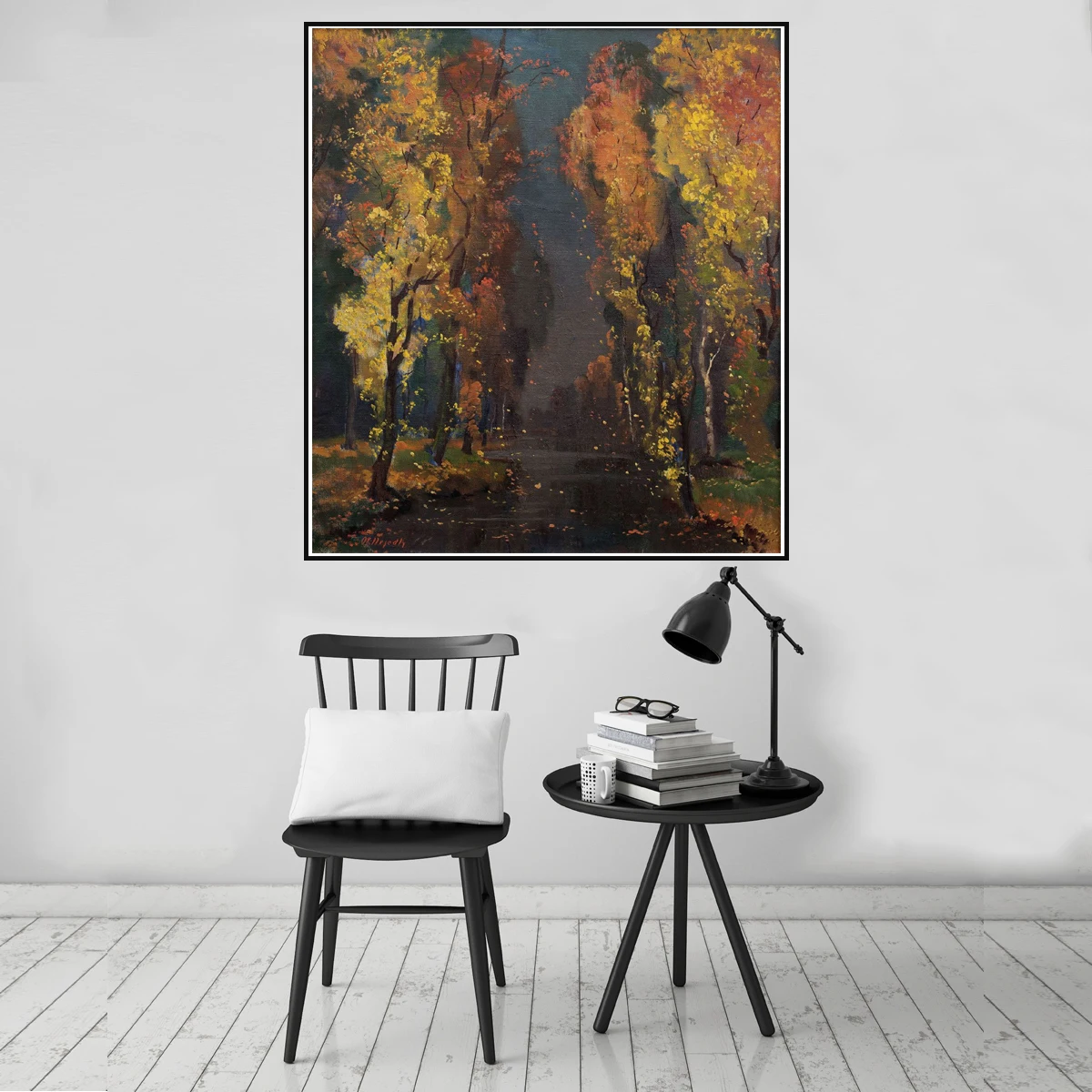 Autumn Poplar Road Tree Poster Canvas Print Painting Wall Art Living Room Home Decoration | & Calligraphy