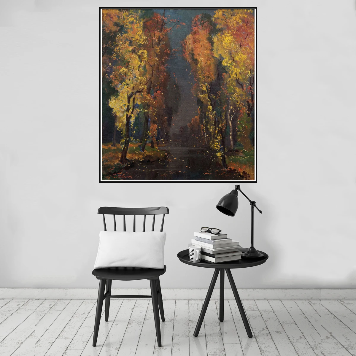 Autumn Poplar Road Tree Poster Canvas Print Painting Wall Art Living Room Home Decoration | &amp Calligraphy