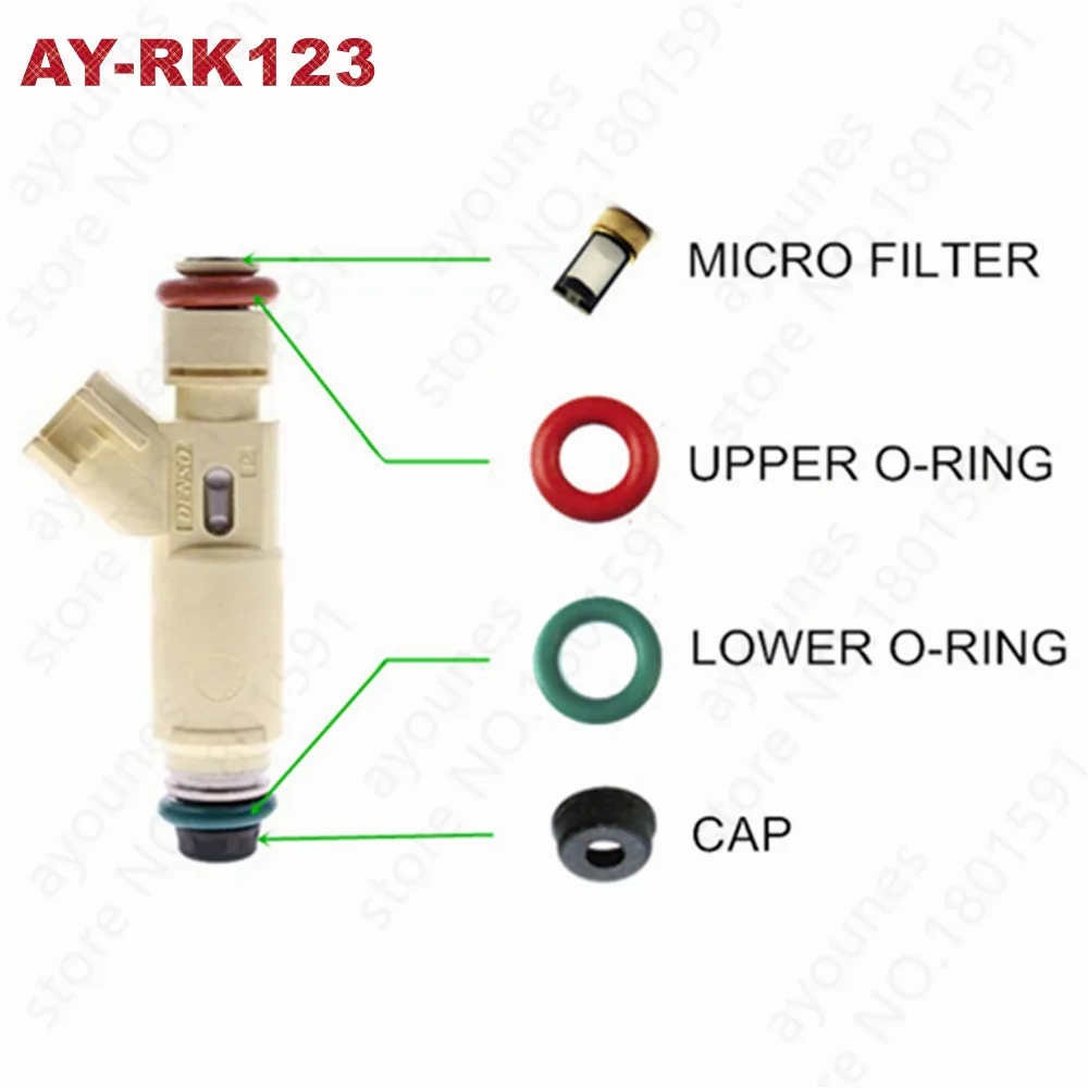 

40 комплектов ремонтных комплектов для топливной форсунки 2X43-CA подходят для Jaguar X-Type Ford Mazda AY-RK123