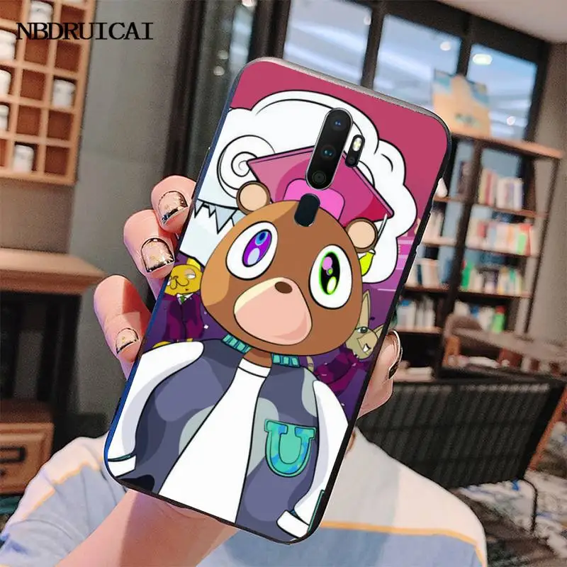 CUTEWANAN Kanye West Graduation Bear ТПУ Мягкий силиконовый чехол для телефона Oppo A5 A9 2020 Рено Z