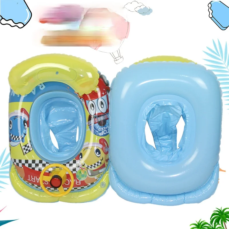 

New Infant Float Pool Swimming Ring Inflatable Circle Baby Seat with Steering Wheel Summer Beach Party Pool Toys