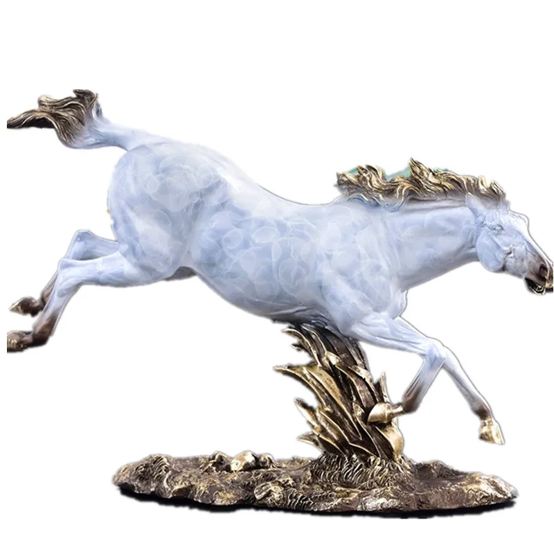 

Modern Simple Art Horse Statues Vintage Horse Figurine Steed Animal Resin Crafts Home Decorations Office Bar Ornaments R1389