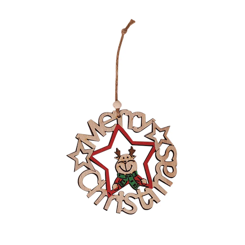 1 шт. Деревянные Подвески в виде рождественского снеговика украшения