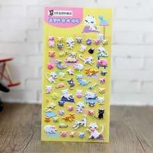 2 шт. Милая мультяшная наклейка коллаж с пузырьками Kawai 3D