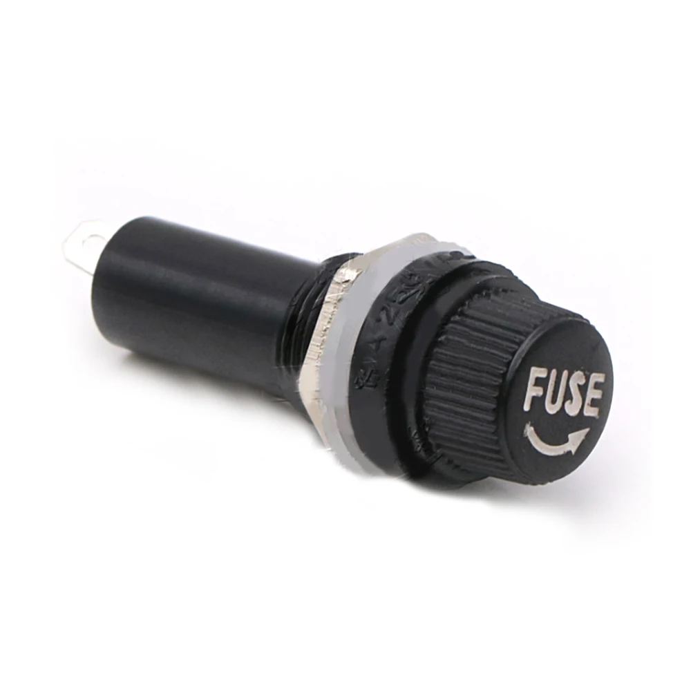 

10PCS 5x20mm Fuse Mount Holders Panel Mount Screw Cap Fuse Holder Case High Quality