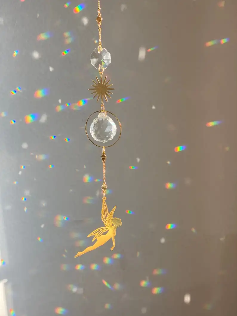 

Original Handmade Sun Catcher - Fairy suncatcher Gold Plated