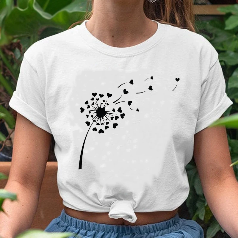 

Women Graphic Watercolor Feather Floral vogue Spring Summer Watercolor Print Female Tshirt Lady Clothes Tops Tees T-Shirt