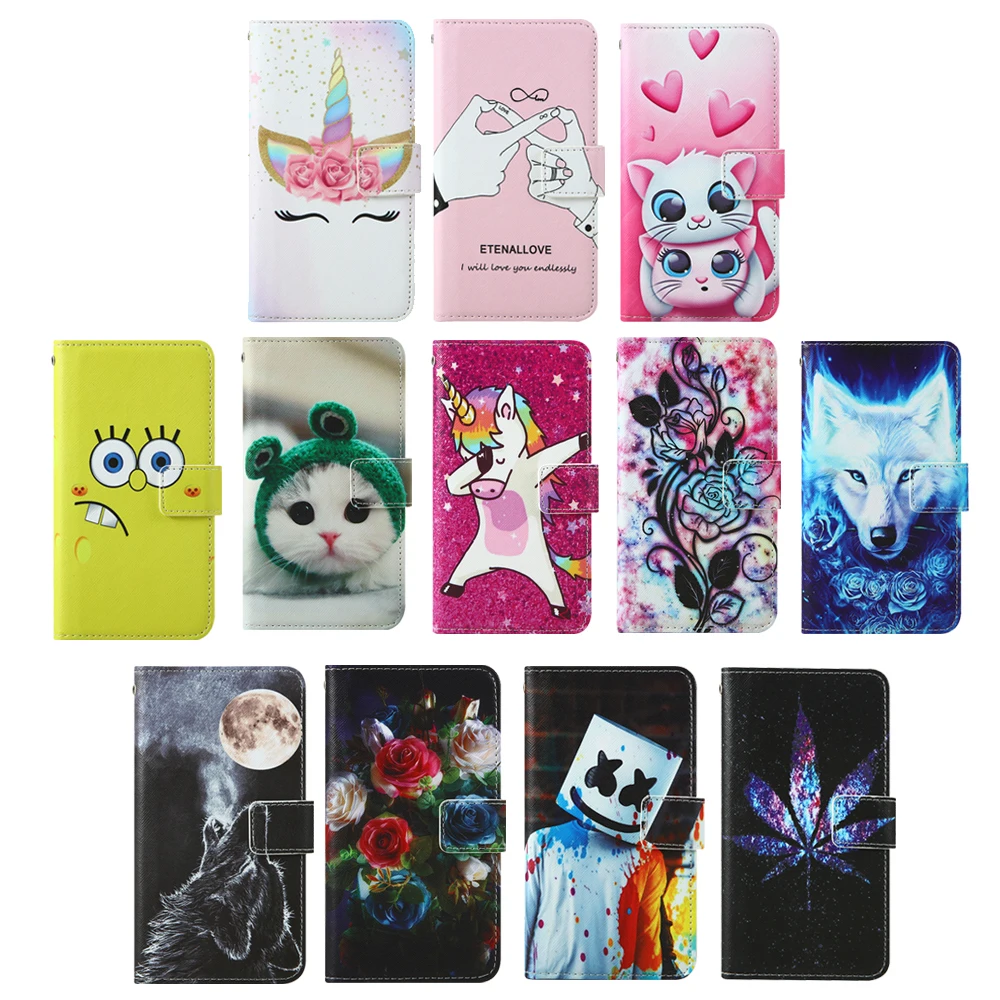 For Micromax Infinity N11 N12 Q4151 Spark Go Yu Ace Bharat 2 Plus Q402+ Bolt Pace Q402 PU Painted flip cover slot phone Case | Мобильные
