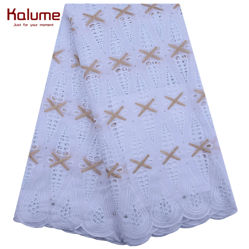 Kalume новейшая африканская швейцарская хлопковая кружевная ткань мягкая вуаль