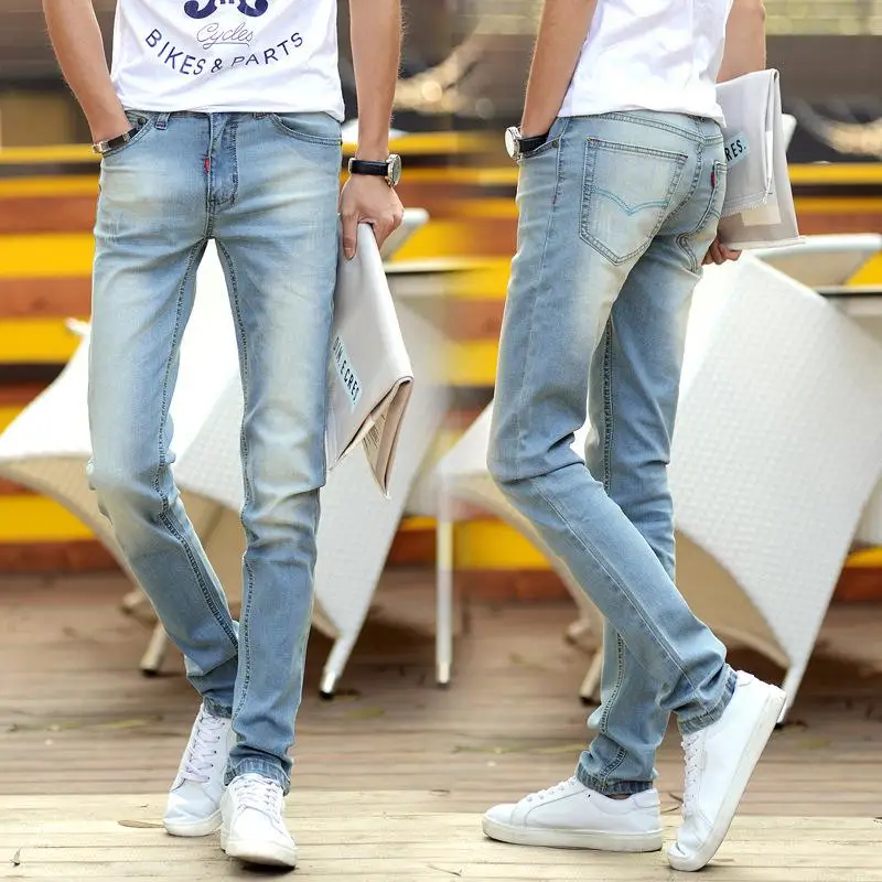 

New Arrivals Men's Fashion Jeans Stretch Motorcycle Denim Pants Mens Embroidery Trousers