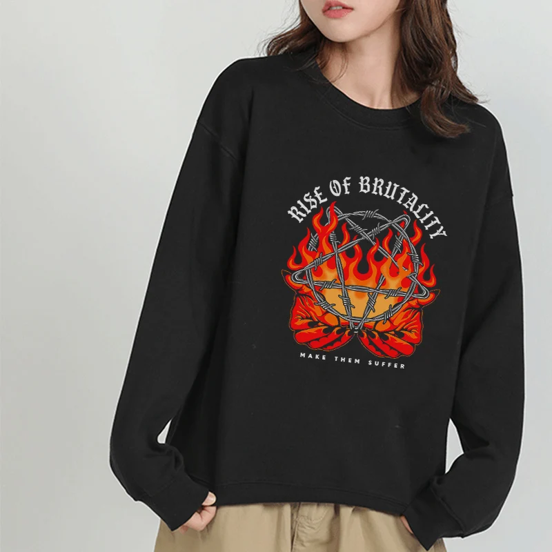 

Y2K Fashion Women Sweatshirts 2021 Japanese Anime Crewneck Pullover Vintage 90s Streetwear Long Sleeve Female Sweatshirt Hoodies