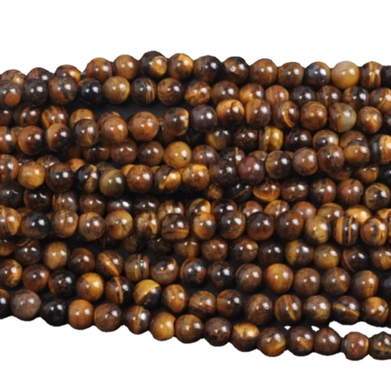 

Hot Sell Natural Tiger Eye Beads Round Loose Spacer Stone for Bracelet Making DIY Jewelry Necklace Charms Accessories