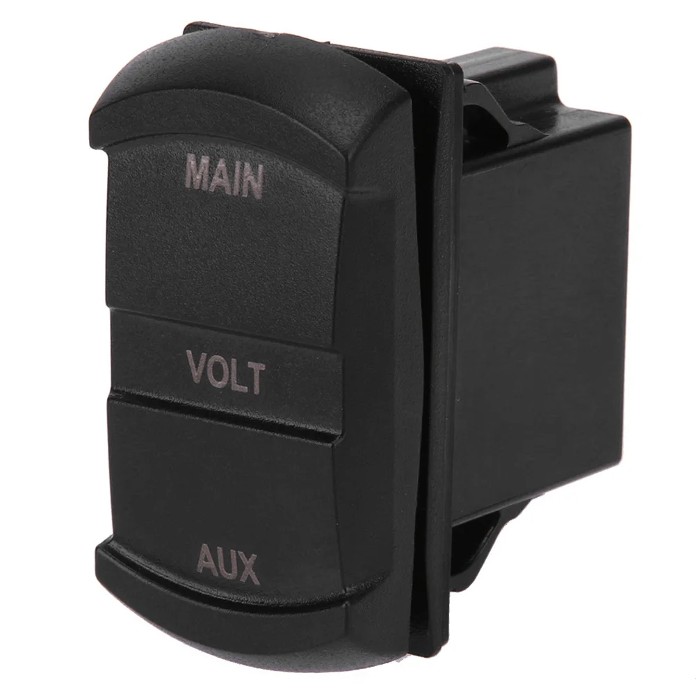 

Auto Double Voltmeter Rocker Switch Style Voltage Monitor for Car Pickup Truck SUV ATV RV Dual Battery Pack Automobile Parts