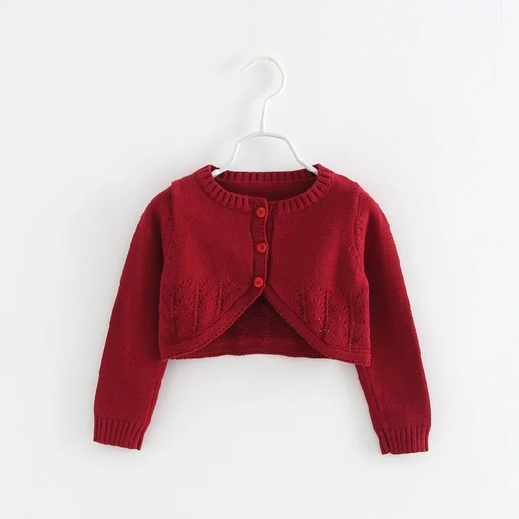 Red Baby Girls Sweater Cardigan Cotton Navy Blue Jackets Outerwear Coat Kid Clothes for 1 2 Year Old 195105 |
