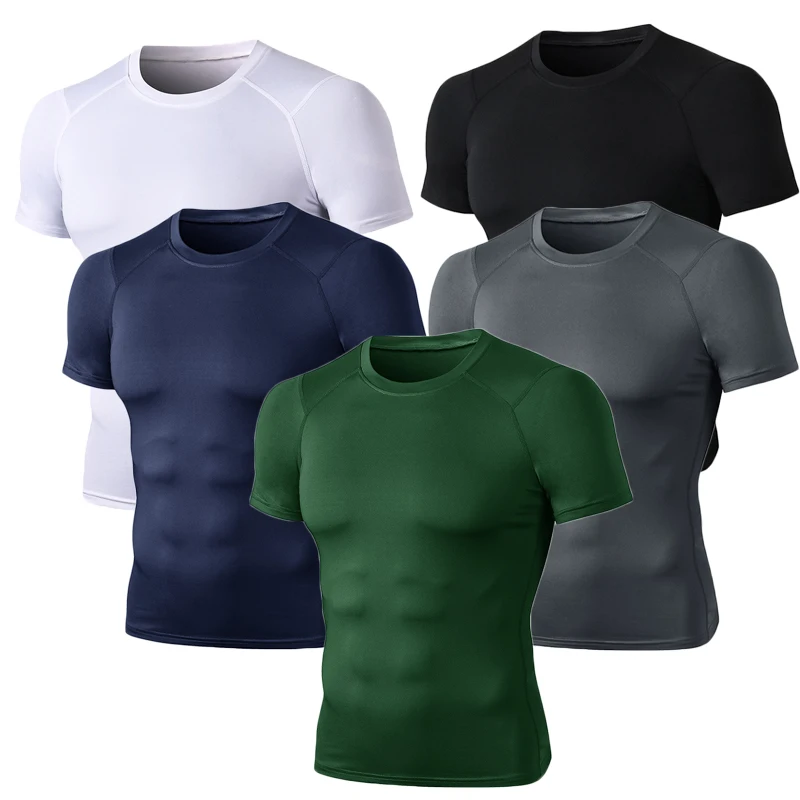 

Lovmove Compression Running T Shirt Men Fitness Tight Training Jogging Shirts Rashgard Gym Sportswear Short Sleeve Sport tshirt