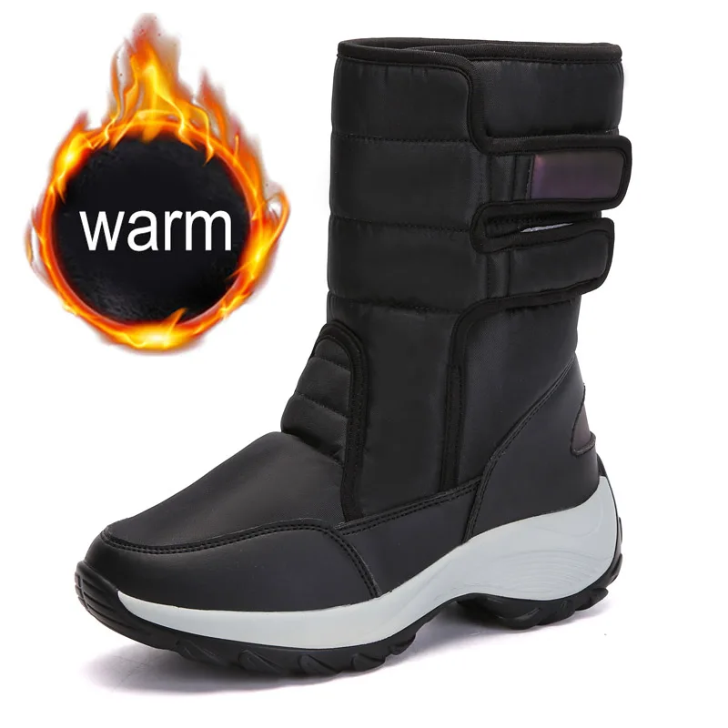 Женские ботинки для пешего туризма зимние на платформе водонепроницаемые