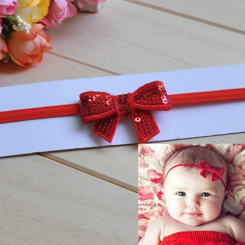 1PC Glitter Bows Flower Baby Headband Newborn Enfant Haarband Girl Headbands Princess Hair Accessories Girls Gift | Дом и сад