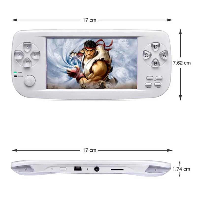 Новый 64 бит 4 3 дюймов Встроенный 3000 игры PAP K3 для CP1/CP2/GBA/FC/NEO/GEO формат Портативный HD