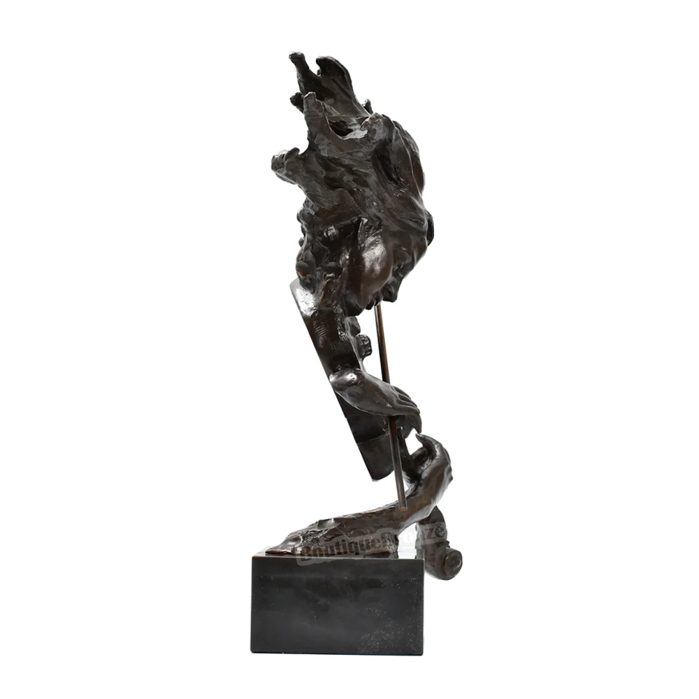 

Violin Player Bust Bronze Sculpture Western Abstract Female Violinist Statue Music Art Large Gorgeous Villa Home Decor Gifts