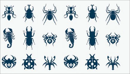 Водонепроницаемая временная татуировка стикер маленький жук Скорпион с пауком