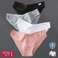 1pc big size m 4xl panties women cotton briefs female underpant sexy v rise low rise underwear breathable girl intimate lingerie