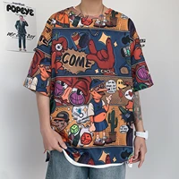 2021 summer autumn short sleeve t shirt mens oversized port style loose oversized summer fashion casual casual t shirt