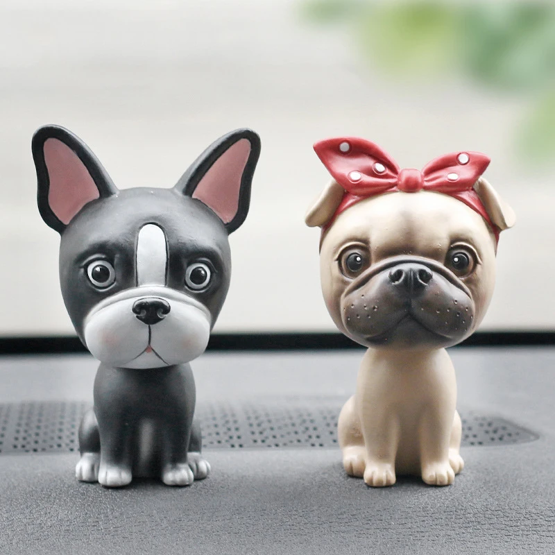 Cute Decor Car Interior Shaking Head Dog Doll Ornaments Automobiles Dashboard Nodding Toys Lovely Bobblehead Puppy Figurine | Автомобили и