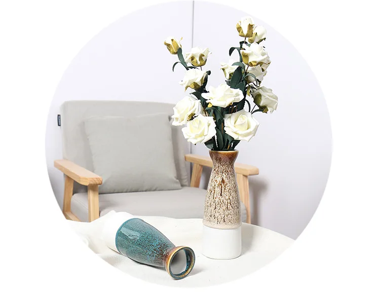 Керамическая ваза Кристин в скандинавском стиле Цветочная композиция для