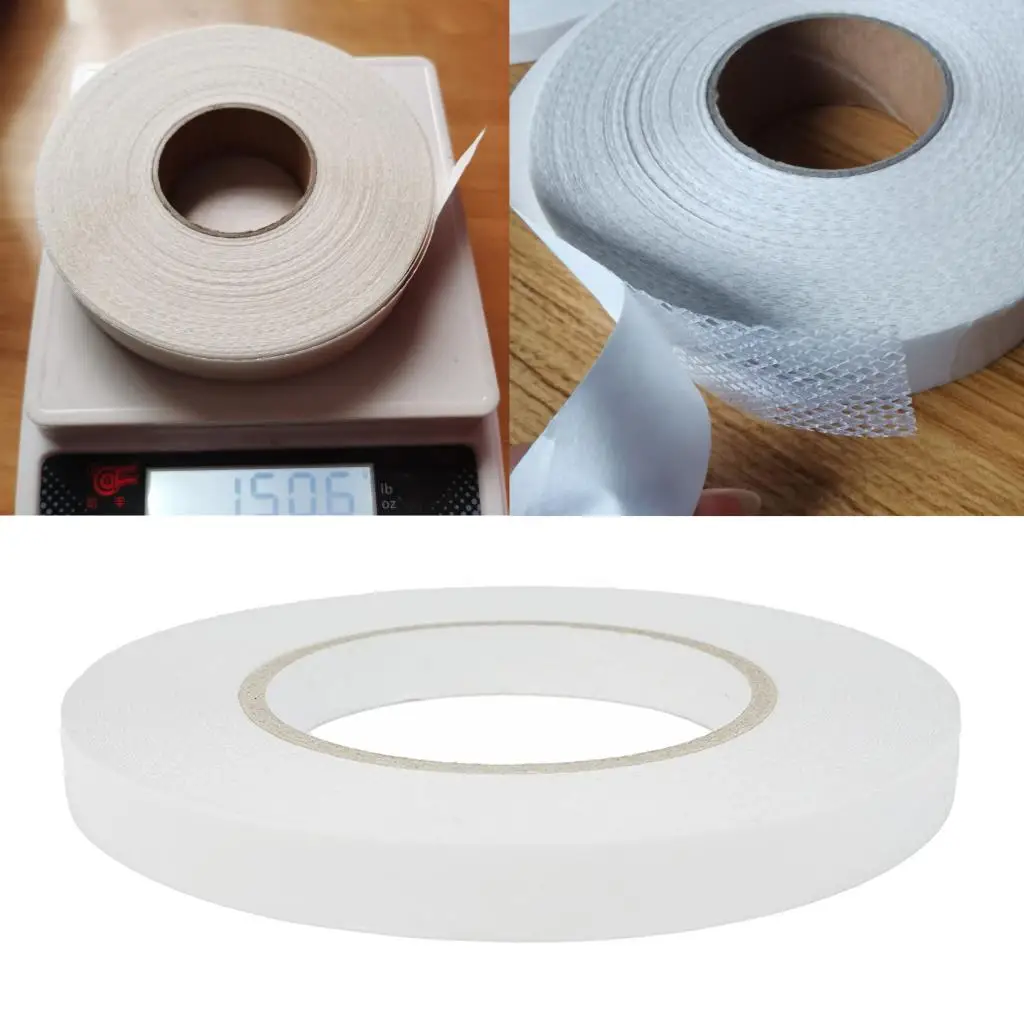 

50 Meters Water Soluble Double Sided Adhesive Tape for Fabric 1/1.5/2/2.5cm