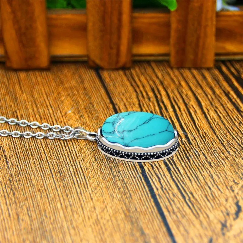 Овальный Природный камень комплект ювелирных изделий колье Цепочки и ожерелья