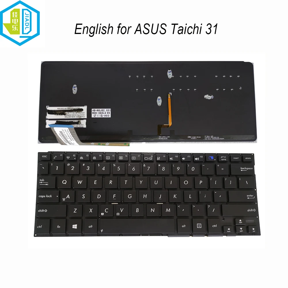 Клавиатура с английской раскладкой для ноутбука ASUS Taichi 31 Taichi31, 0KN0-NW1US13 0KNB0-3623US00 Клавиатура с английской раскладкой для ноутбука ASUS Taichi 31 Taichi31, 0KN0-NW1US13 0KNB0-3623US00
