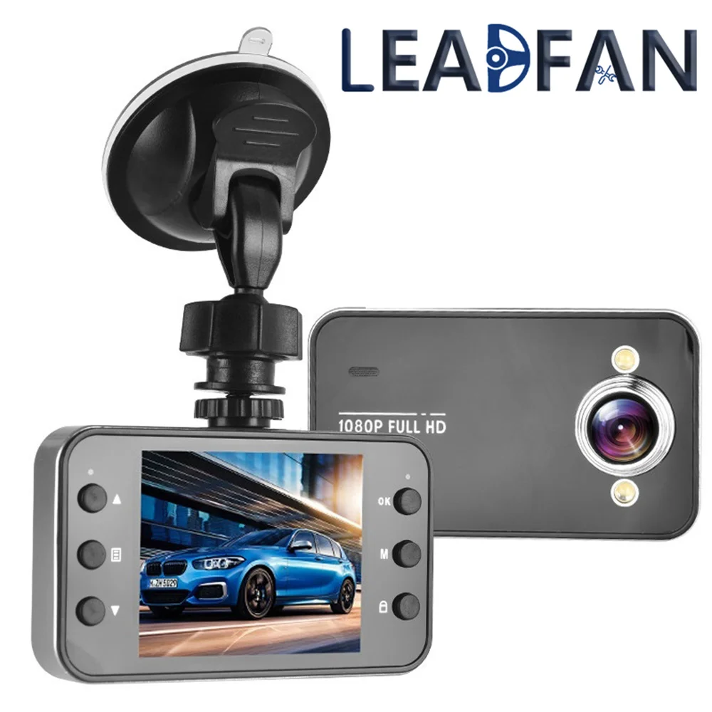 Leadfan 1080P Full HD Screen Car DVR Camera Night Vision Dashcam Driving Recorder Dashboard Automobile Date | Автомобили и
