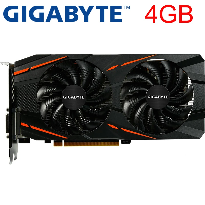 Видеокарта GIGABYTE RX 570 4GB 256Bit GDDR5 видеокарты для AMD RX 500 серии VGA карты RX570 используется DisplayPort HDMI DVI